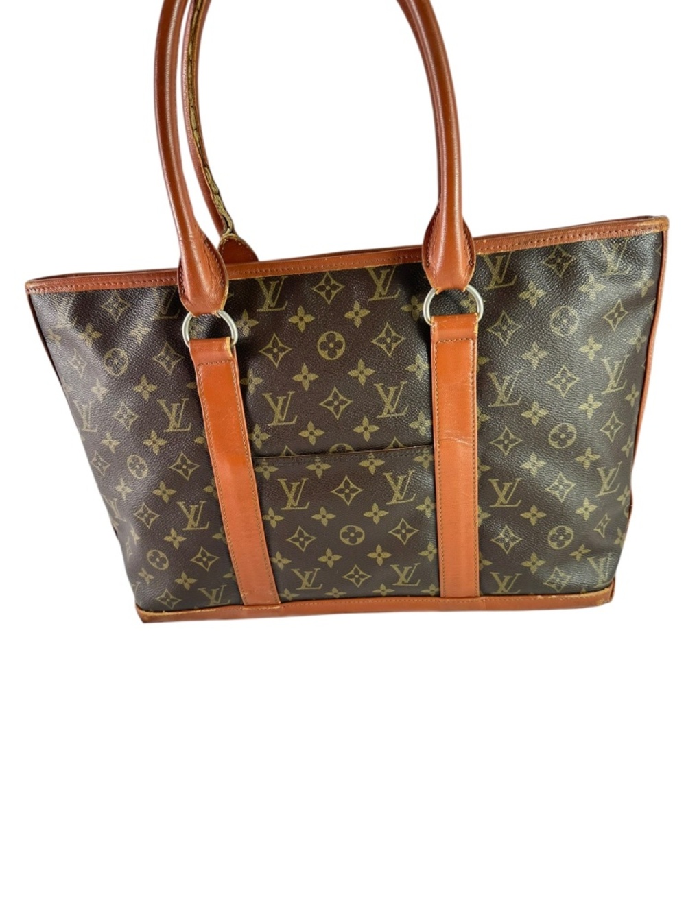 Vintage Genuine Louis Vuitton Brown Sac Weekend Monogram Canvas Tote Bag